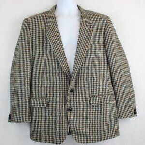 Men's Houndstooth Blazer - Brown and Black